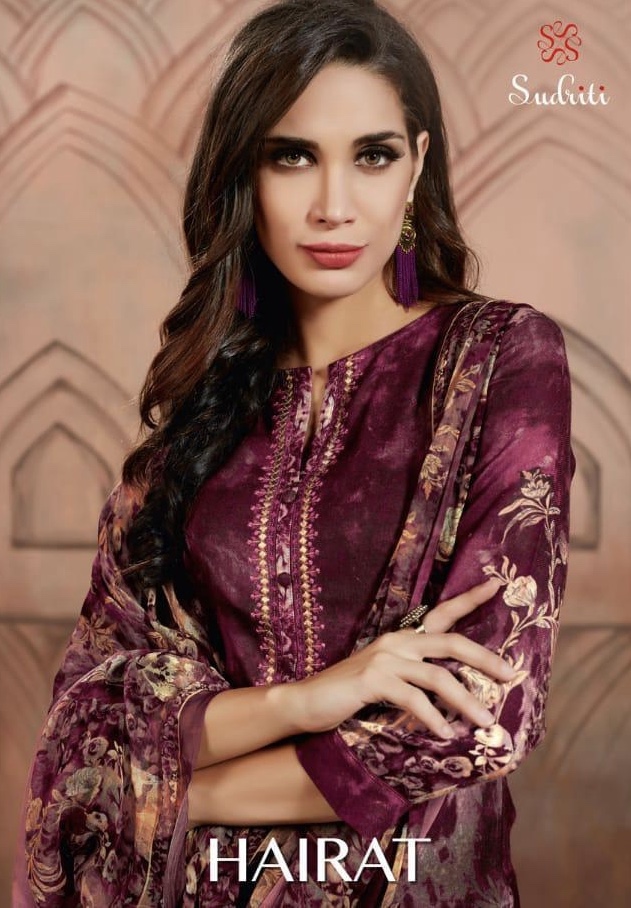 Hairat By Sudriti Fancy Pashmina Printed Salwar Kameez Catlog Wholesale Dealer Surat