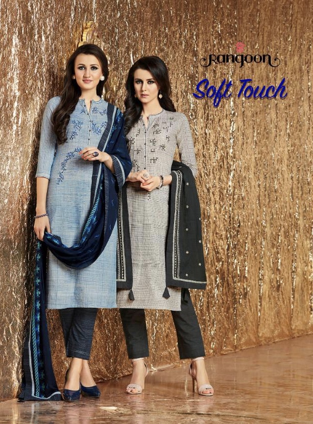 Soft Touch By Rangoon 2181 Series Fancy Cotton Printed Ktop With Dupatta And Botton Wholesaler Surat