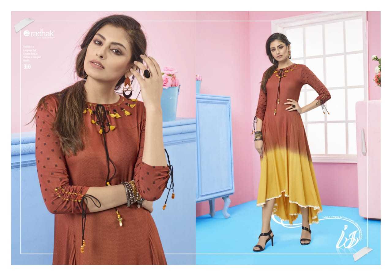 Beaulot Vol 3 By Radhak 301 Series Fancy Printed Kurti Catlog Wholesale Dealer And Supplier Surat