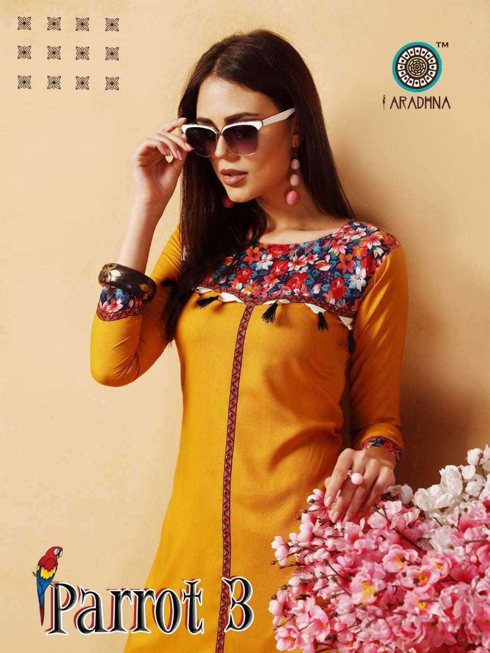 Parrot 3 By Aradhna 1001 Series Fancy Reyon Kurti Collection Wholesale Dealer Surat