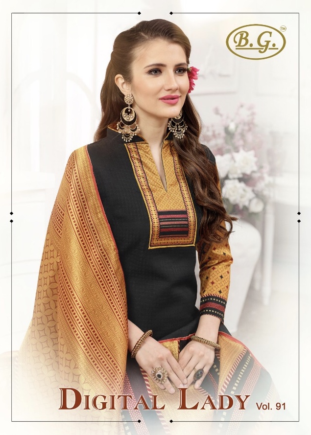 Bg Digital Lady Vol 91 91001 Series Mumbai Cotton Salwar Kameez Catlog Wholesale Dealer And Supplier...