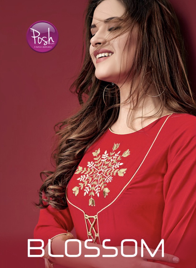 Blossom By Posh 701 Series Fancy Reyon Kurti Catlog Wholesale Dealer Surat