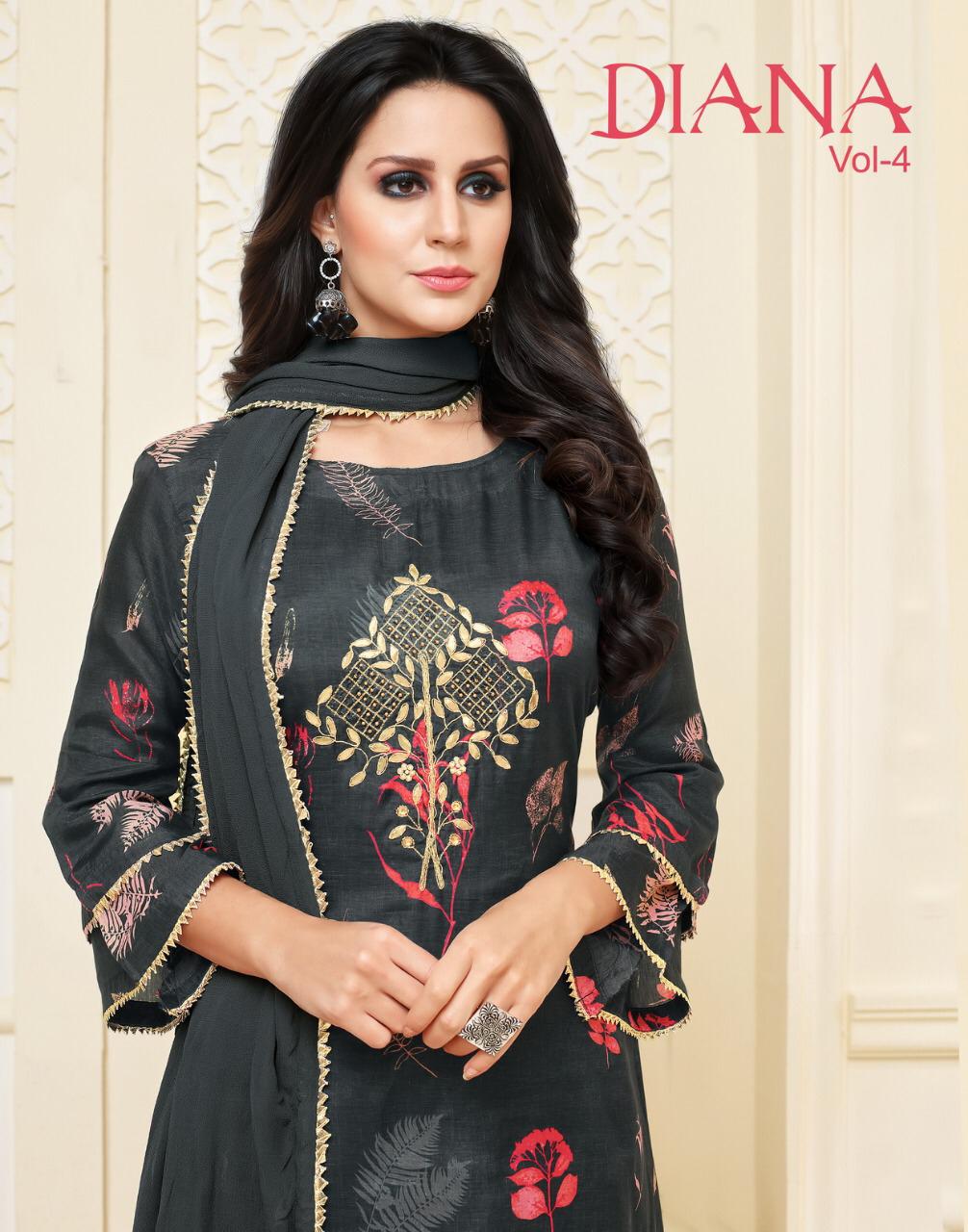 Diana Vol 4 By Angroop Plus 054 Series Fancy Maslin Silk Digital Printed Salwar Kameez Catlog Wholes...