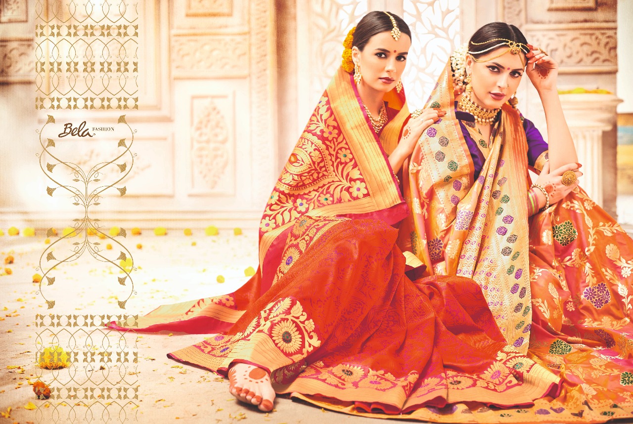 Bela Devi Vol 4 17010 Series Designer Pure Silk Saree Catlog Wholesale Dealer And Supplier Surat
