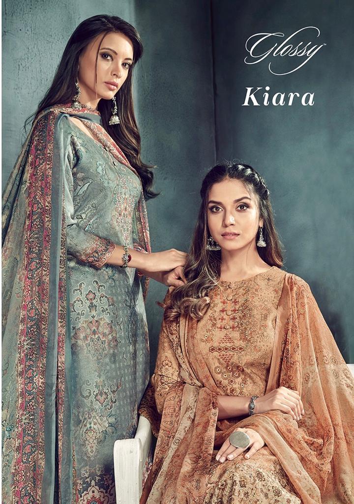 Kiara By Glossy 693 Series Pure Pashmina Digital Printed Salwar Kameez Catlog Wholesale Dealer Surat