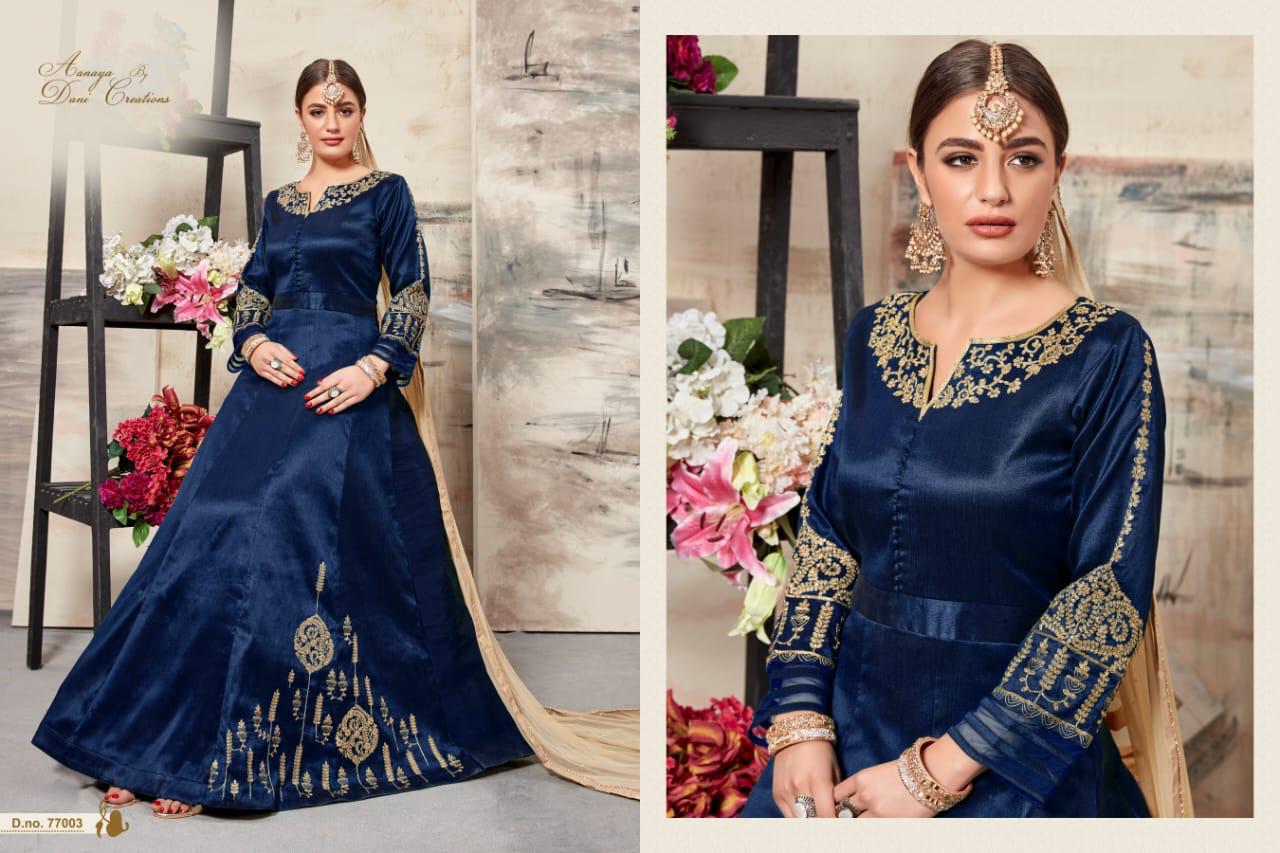 Aanaya 77000 Series By Twisha Designer Trendy Gown Suit Collection Wholesaler Surat