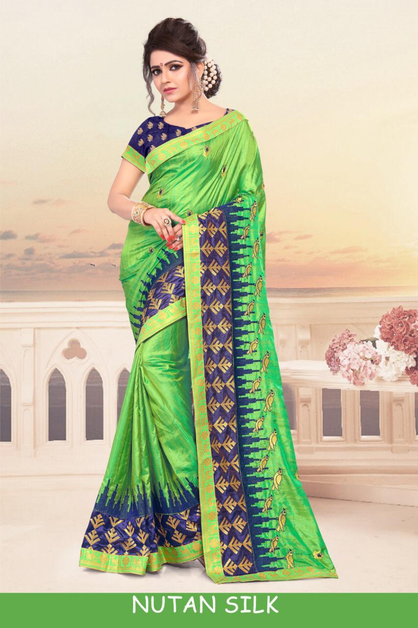 Nutan Silk By Right One Fashion Fancy Milano Saree Catlog Wholesale Dealer Surat