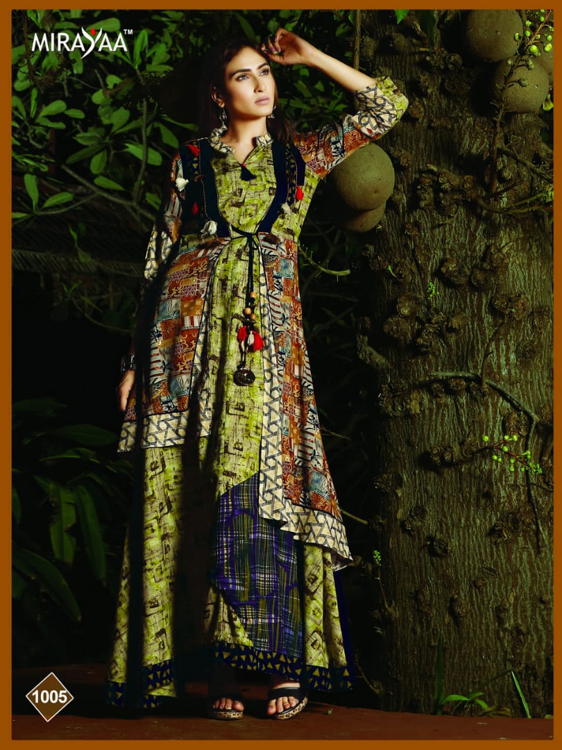Mirayaa Rapchik 001 Series Reyon Gown Style Kurti Catlog Wholesale Dealer And Supplier Surat