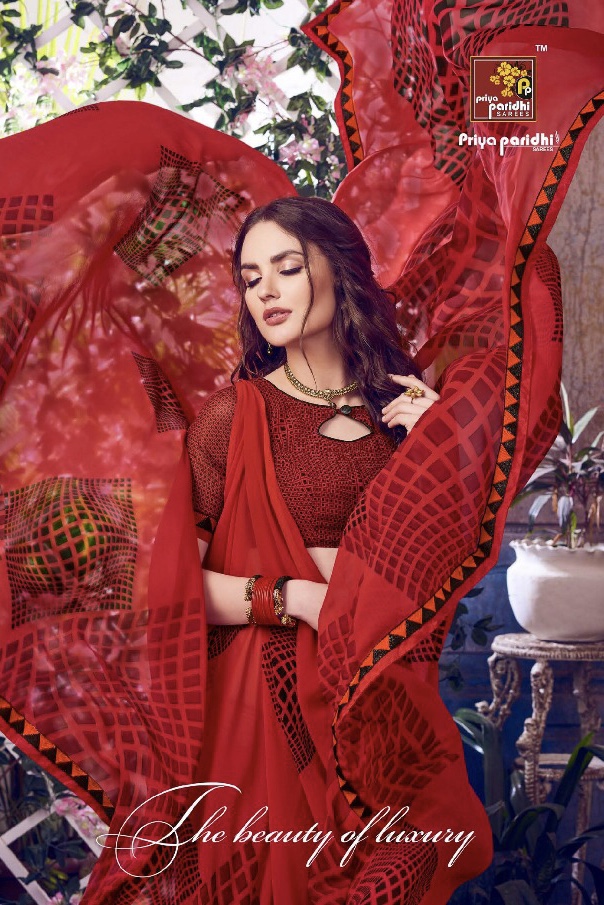 Priya Paridhi Veronika 28001 Series Fancy Printed Sarees