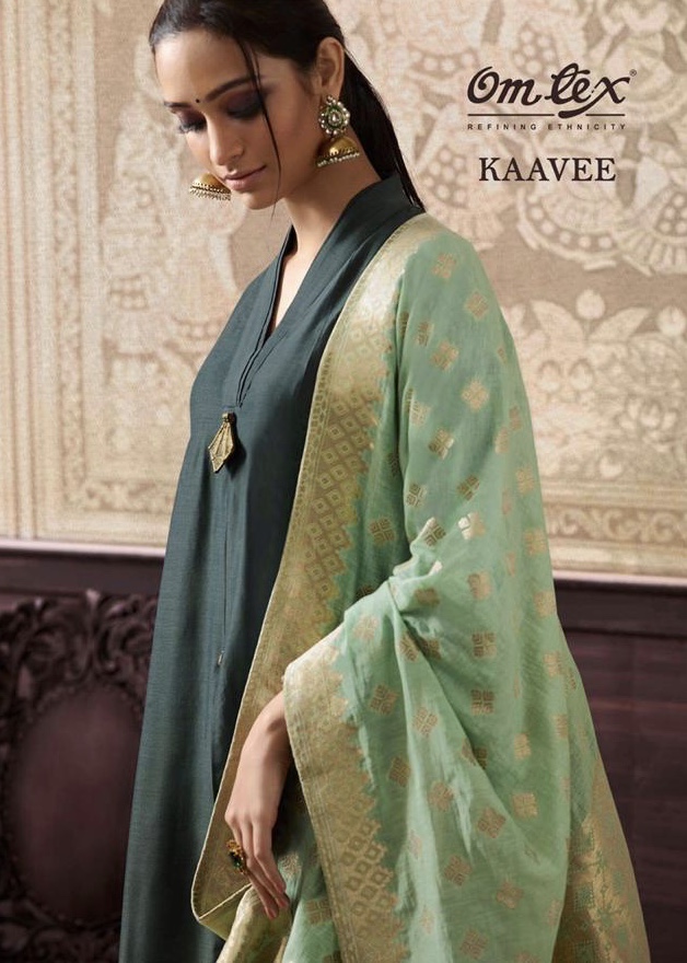 Kaavee By Omtex 281 Series Designer Muslin Silk Gown Banarasi Dupatta Collection Wholesaler Surat