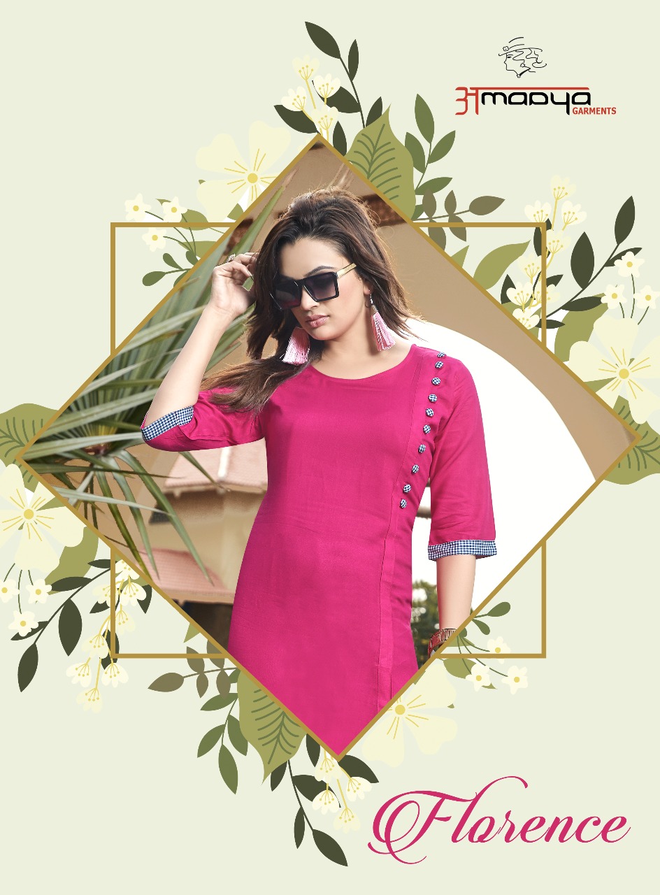 Amaaya Garments Florence 1001 Series Reyon Kurti Catlog Wholesale Dealer And Supplier Surat