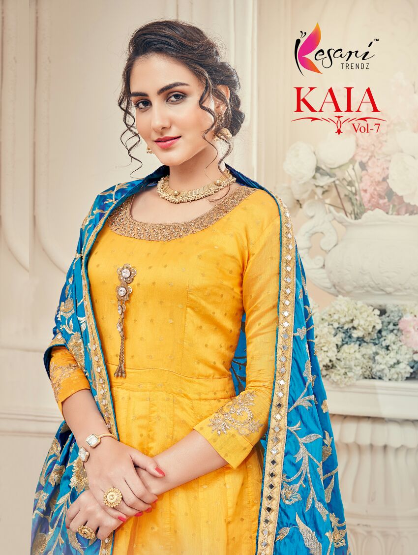 Kesari Trendz Kaia Vol 7 5626 Series Silk Jaquard Gowns