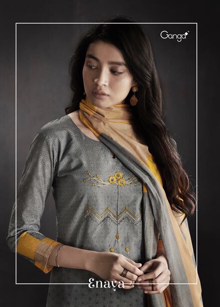 Ganga Enaya 6101 Series Fancy Cotton Printed Salwar Kameez Catlog Wholesale Dealer And Supplier Sura...