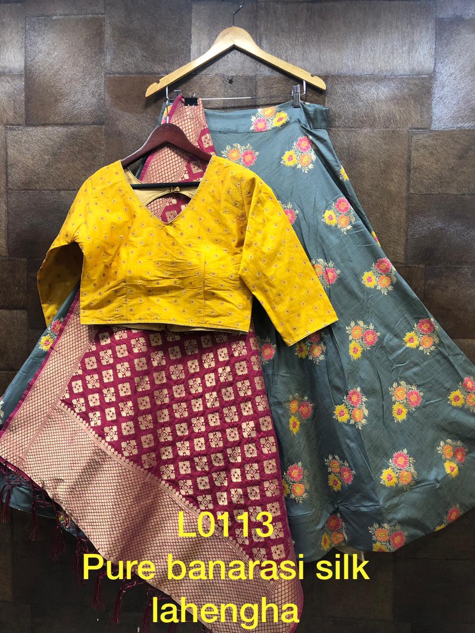 Gf 2019 Wedding Side Fancy Banarsi Silk Lehenga Wholesaler Surat