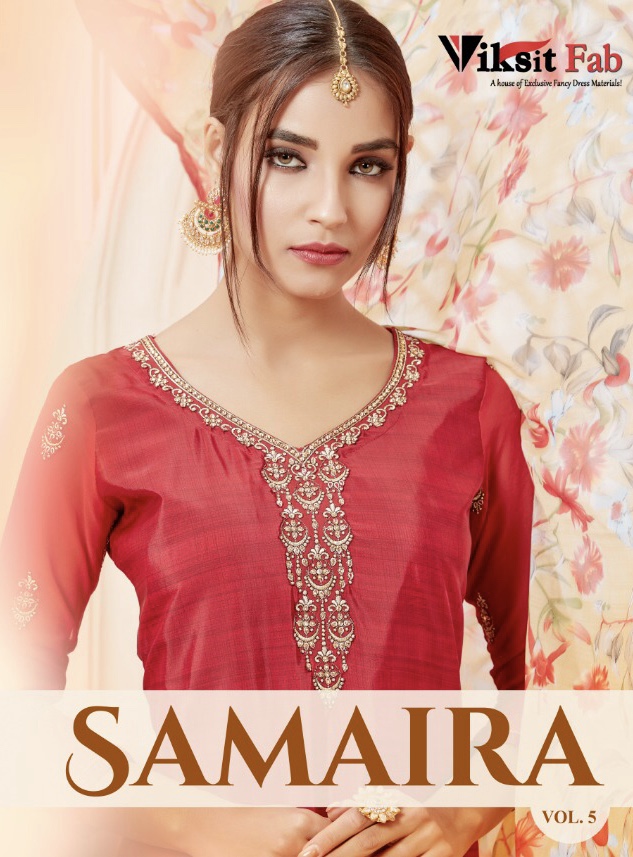 Samaira Vol 5 By Viksit Fab 5001 Series Fancy French Crepe Printed Salwar Kameez Catlog Wholesale De...