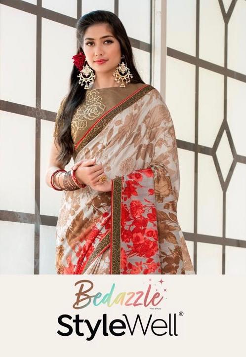 Bedazzle By Stylewell 301 Series Fancy Silk Printed Saree Catlog Wholesale Dealer Surat