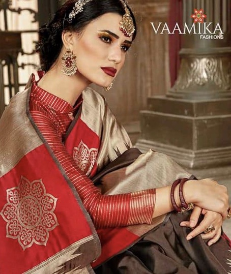 Heritage Silk By Vamika 2501 Series Fancy Party Wear Silk Saree Collection Wholesaler Surat