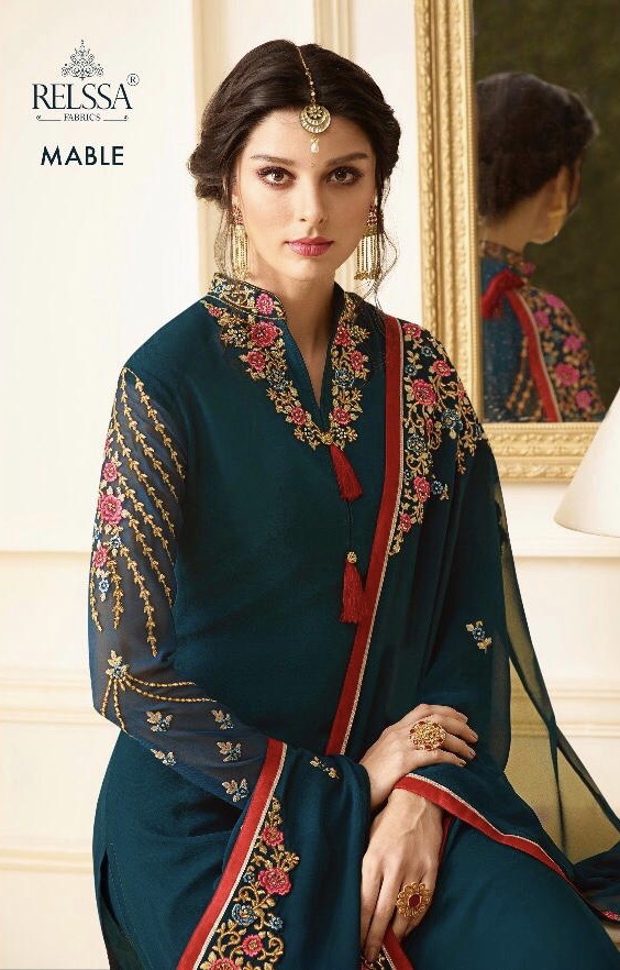 Mable By Relssa 2701 Series Fancy Georgette Emb Salwar Kameez Catlog Wholesale Dealer Surat