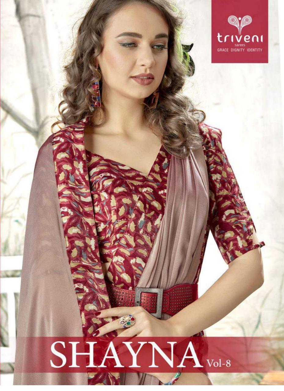 Shayna Vol 8 By Triveni 16701 Series Fancy Printed Saree Catlog Wholesale Dealer Surat