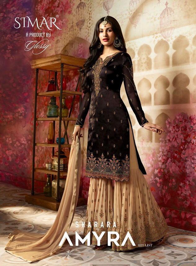 Sarara Amyra Nx By Glossy 4005 Series Designer Sarara Suit Collection Wholesaler Surat