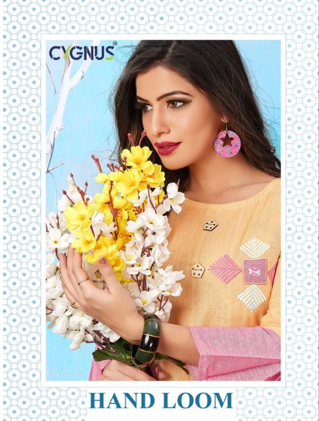 Hand Loom By Cygnus 1001 Series Fancy Handloom Cotton Kurti Catlog Wholesaler Surat