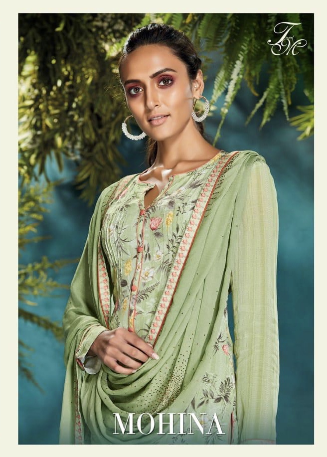 Mohina By T&m 819 Series Fanct Crepe Digital Printed Salwar Kameez Catlog Wholesale Dealer Surat