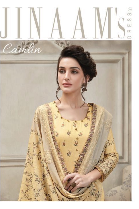 Camlin By Jinaam 8530 Series Fancy Cotton Satin Salwar Kameez Catlog Wholesale Dealer Surat