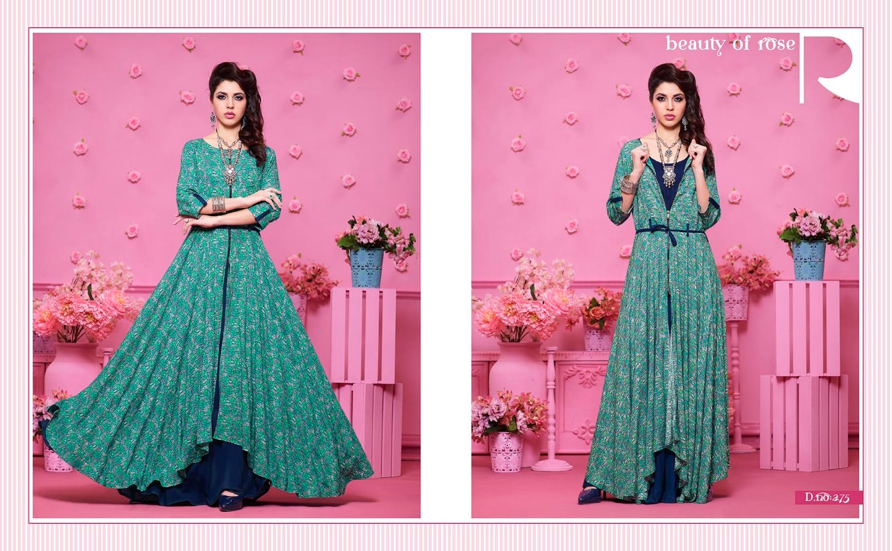 Runway By Kajree 271 Series Fancy Reyon Gown Style Kurti Catlog Wholesale Dealer Surat
