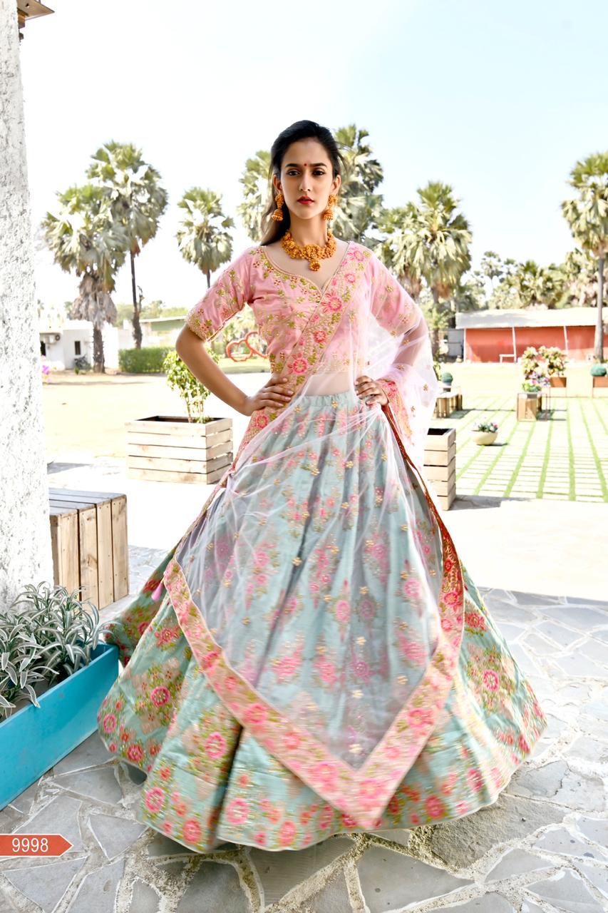 Peafowl Vol 27 9990 Series Fancy Designer Party Wear Lehenga Collection Wholesaler Surat