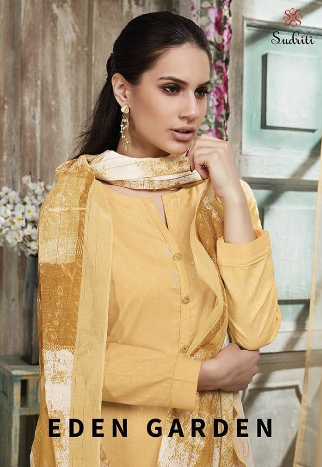 Eden Garden By Sudriti 678 Series Fancy Cotton Dobby Foil Printed Salwar Kameez Catlog Wholesaler Su...