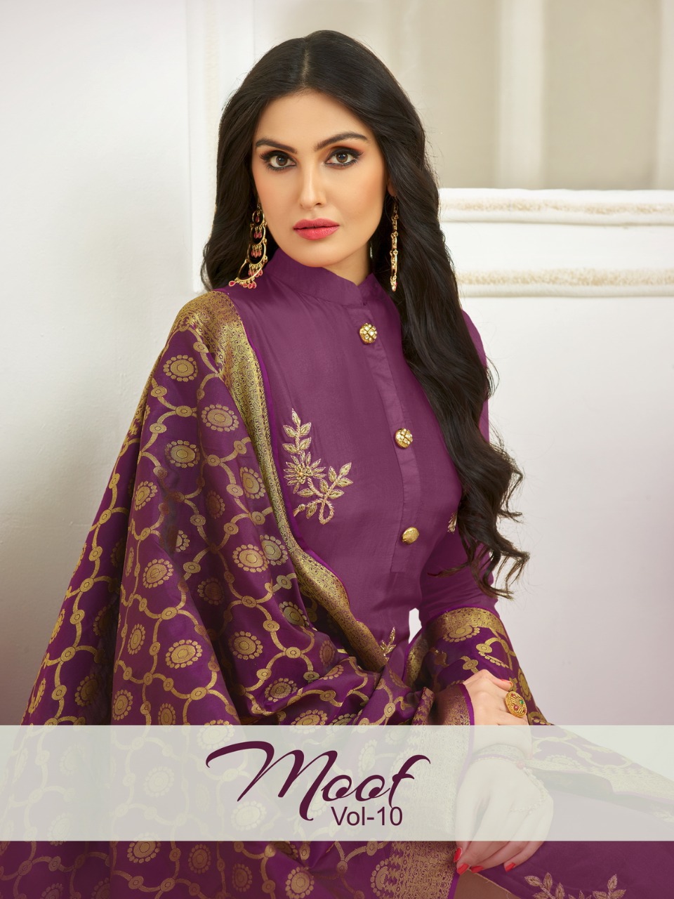 Moof Vol 10 By Moof Fashion 0801 Series Maslin Cotton Salwar Kameez With Work Wholesaler And Supplie...