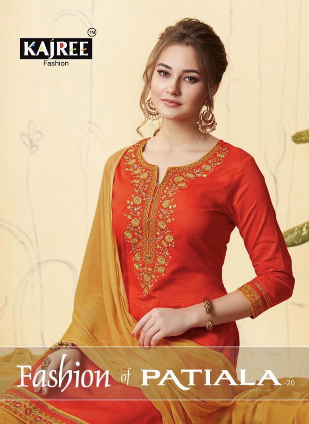 Kajree Fashion Of Patiala Vol 20 681 Series Cotton Satin Patiala Suit Catlog Wholesale Dealer And Su...
