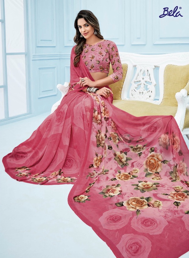 Bela Saree Rosemery Vol 2 13410 Series Designer Printed Saree Catlog Wholesale Dealer Surat