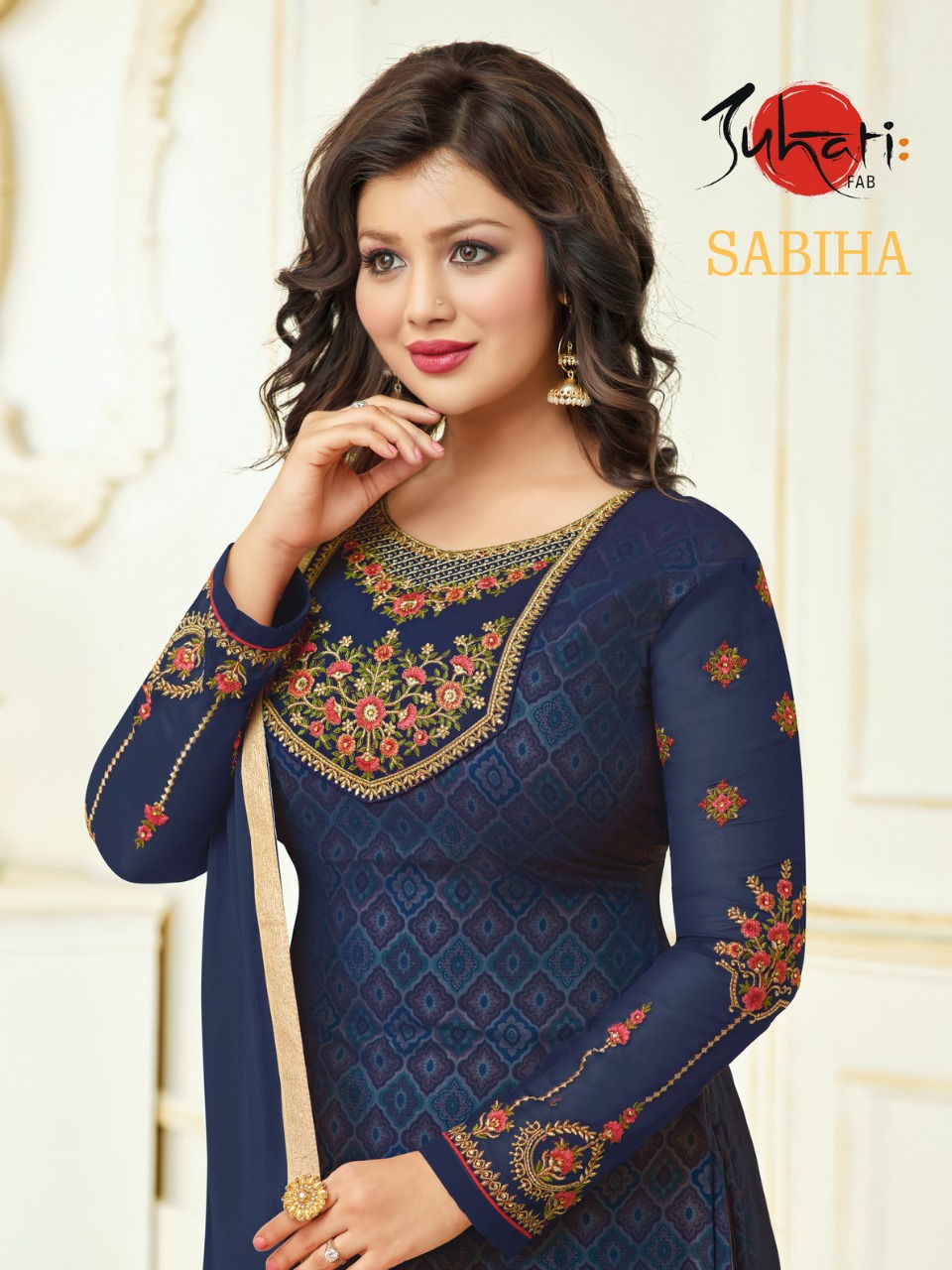 Sabiha By Suhati Fab 61002 Series Designer Georgette Inner Print Dalwar Kameez Catlog Wholesale Deal...