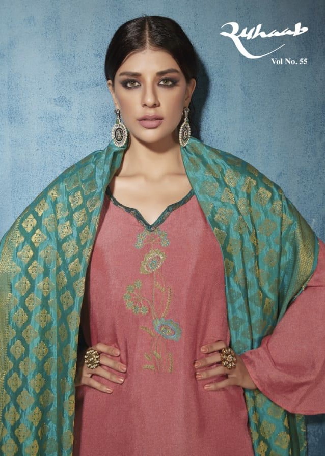 Ruhaab Vol 55 By Ruhaab 11901 Series Fancy Pashmina Suit With Banarsi Dupatta Collection Wholesale D...