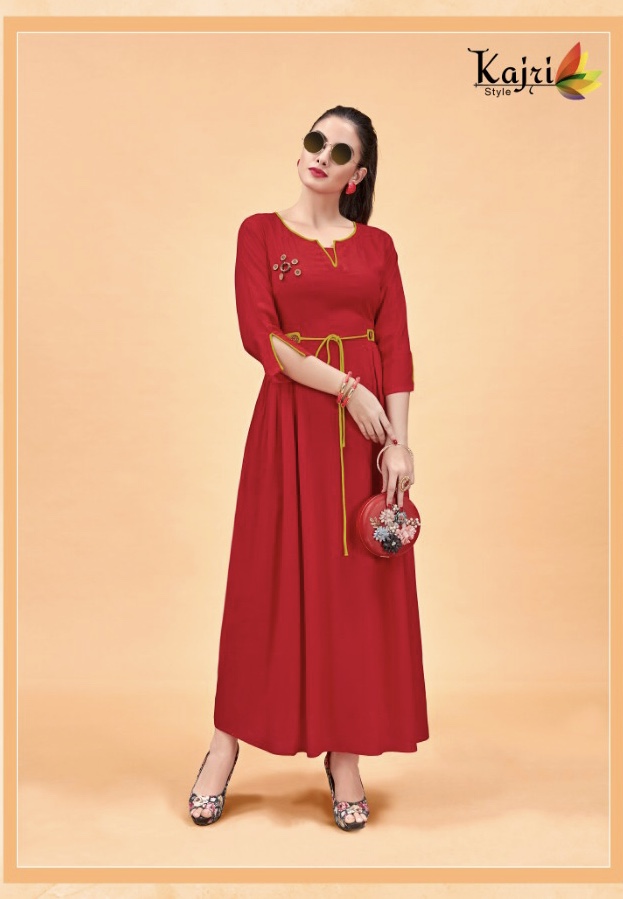 Pulpee Vol 5 By Kajree Style 501 Series Heavy Reyon Slub Kurti Catlog Wholesale Dealer Surat