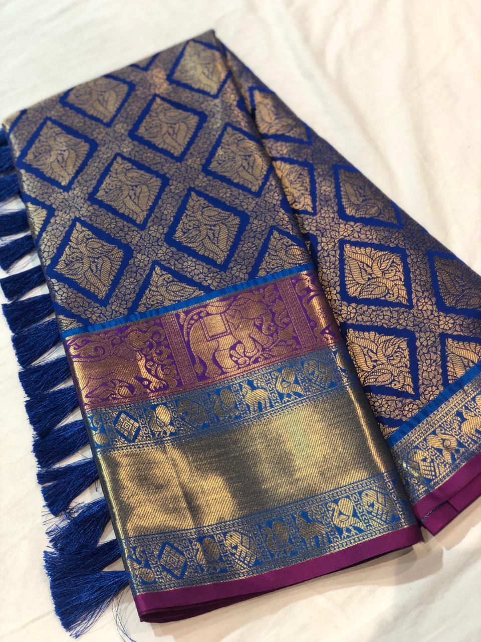The Kanchipuram Silk Saree By Nitya Nx Singles Available Manufacturer Traders Surat Gujrat
