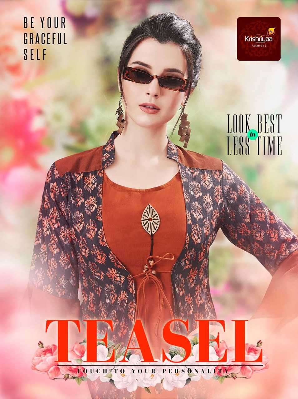 Teasel By Krishariyaa 901 Series Fancy Silk Printed Kurti Catlog Wholesale Dealer Surat