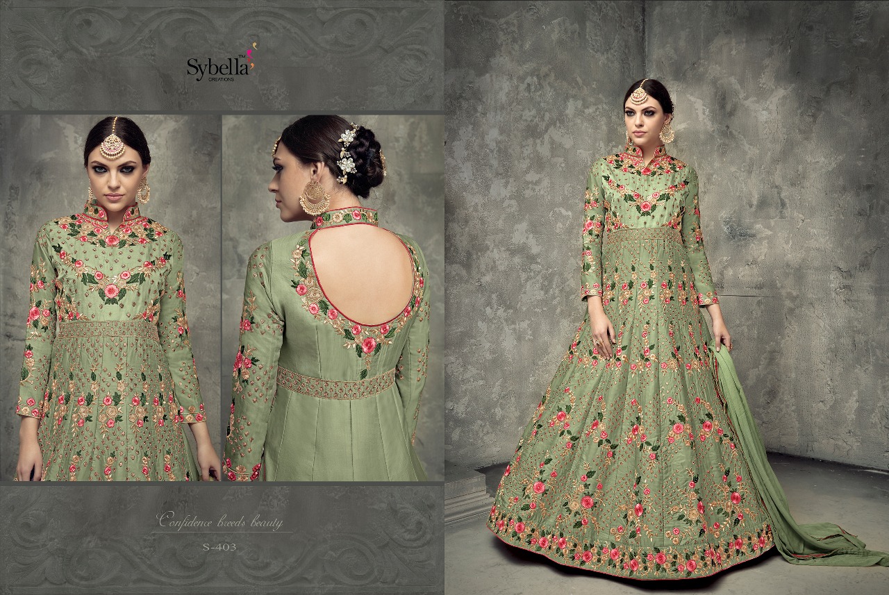 Sybella S 401 Series Designer Gown Suit Catlog Wholesale Dealer Surat