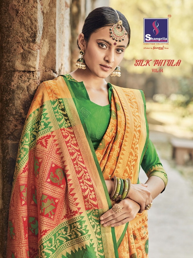 Shangrila Silk Patola Vol 4 10556 Series Designer Silk Saree Catlog Wholesale Dealer Surat