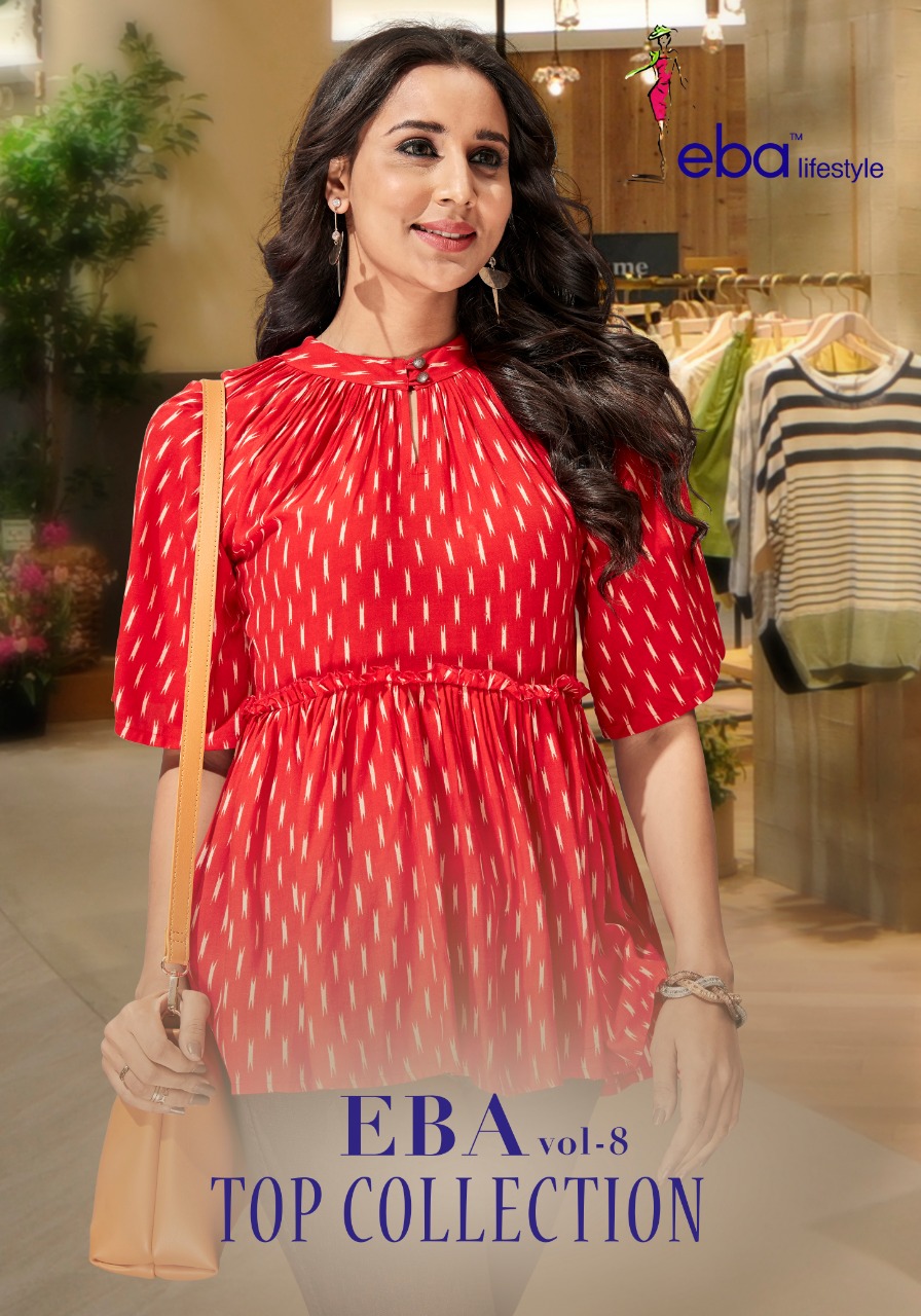 Eba Vol 8 By Eba Lifestyle Designer Printed Top Collection Wholesale Dealer And Supplier Surat