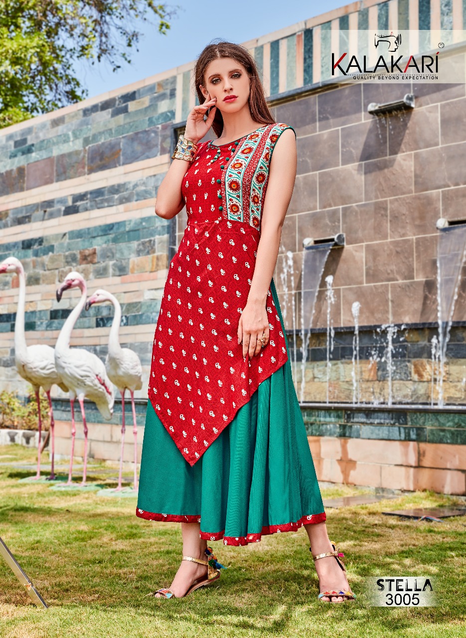Stella Vol 3 By Kalakari Nx 3001 Series Fancy Ajrakh Cotton Printed Kurti Catlog Wholesaler Surat