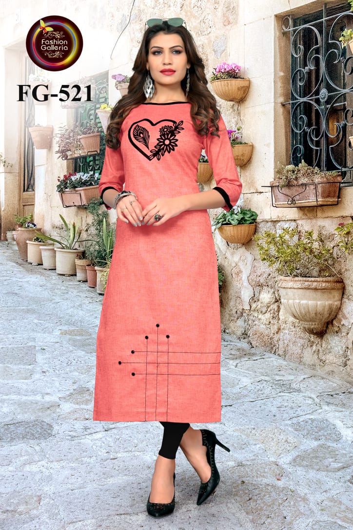 Shree Vol 6 By Fahion Galleria 517 Series Fancy Khadi Votton Kurti Collection Wholesaler Surat