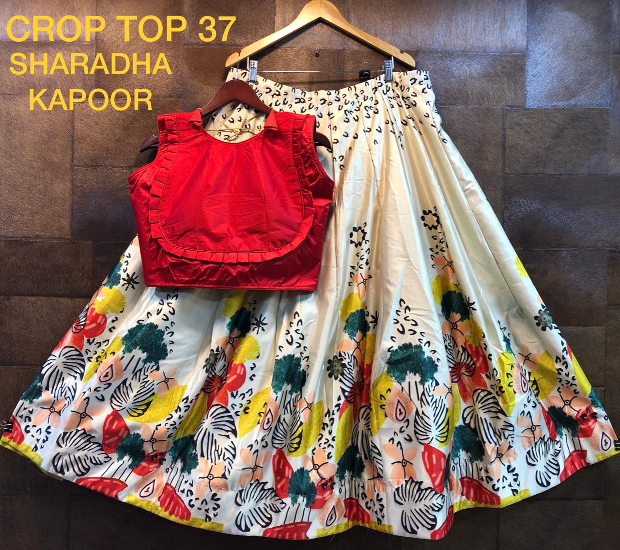 2019 Crop Top Lehenga Fancy Digital Printed Heavy Silk Lehenga Collection Wholesaler Surat