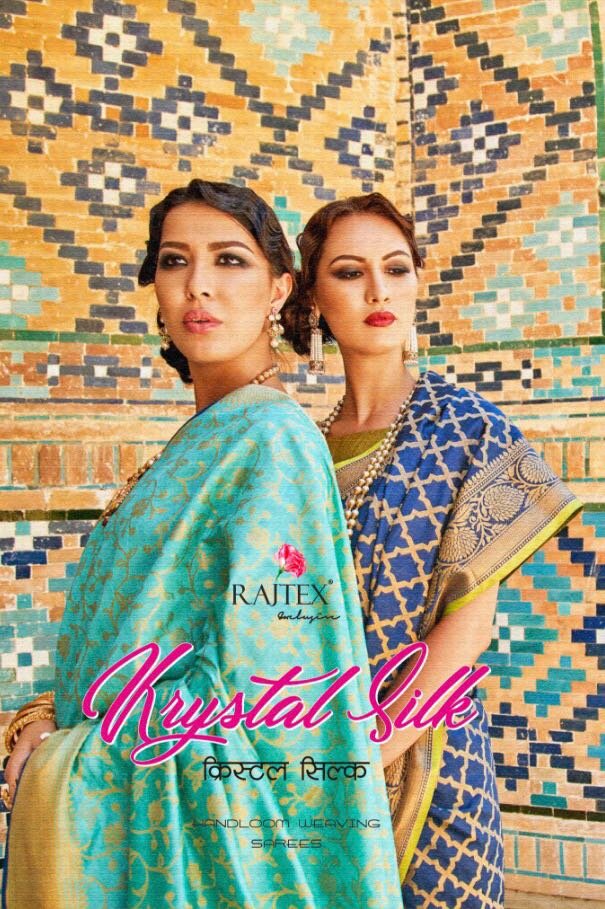 Krystal Silk By Rajtex 58001 Series Handloom Weaving Silk Saree Catlog Wholesale Dealer And Supplier...