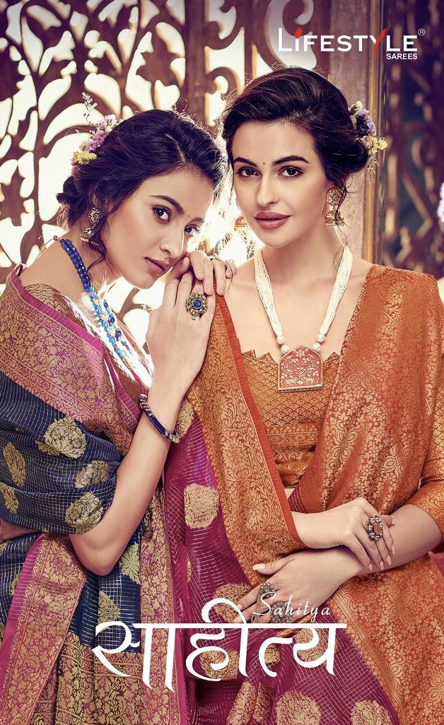 Sahitya By Lifestyle 54281 Series Fancy Weaving Silk Saree Collection Wholesaler Surat