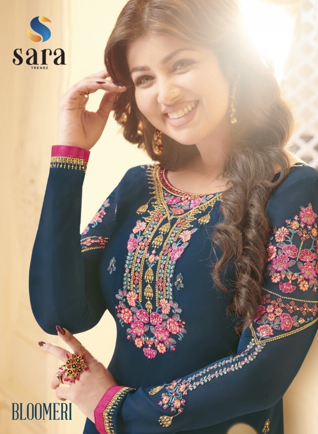Sara Trendz Bloomeri 1001 Series Georgette Party Wear Salwar Kameez Catlog Wholesale Dealer And Supp...