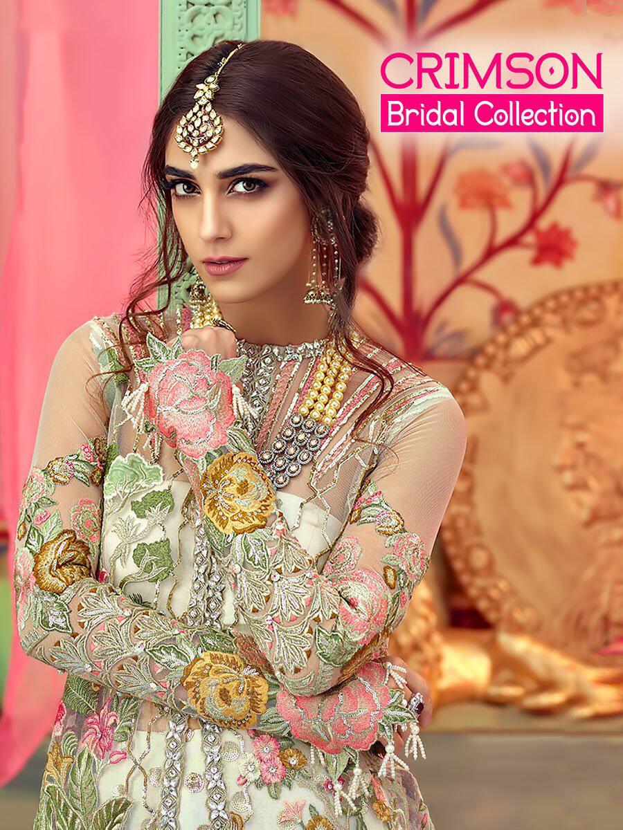 Crimson Bridal Collection By Shree Fabs 8131 Series Deaigner Bridal Party Wear Suit Collection Whole...
