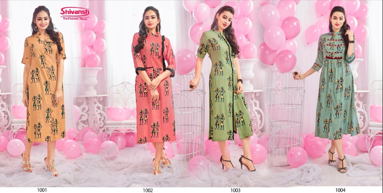 Shivansh Marissa 1001 Series Cotton Slub Printed Kurti Catlog Wholesale Dealer And Supplier Surat