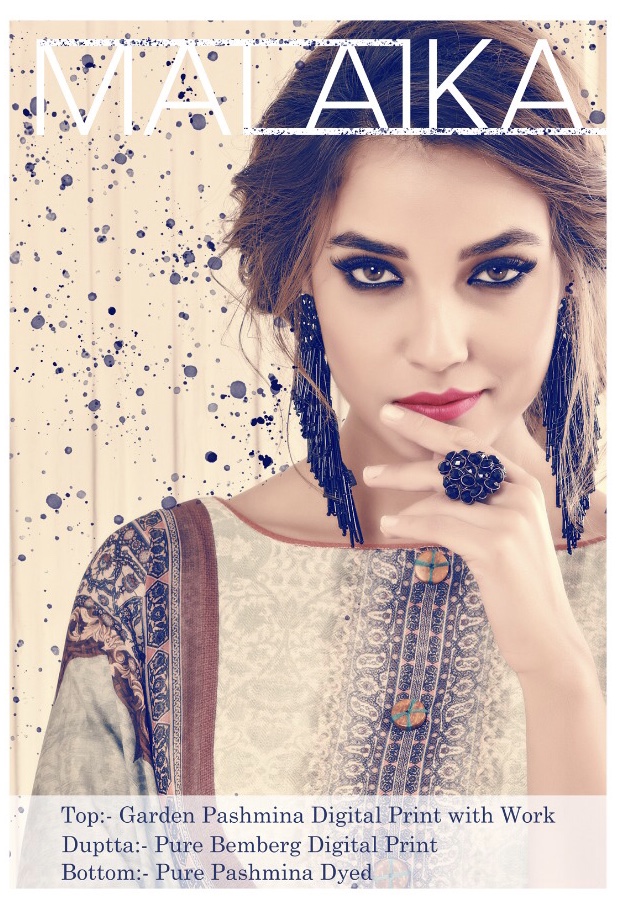 Malika By Bipson Prints 1001 Series Fancy Woollen Pashmina Printed Salwar Kameez Catlog Wholesale De...
